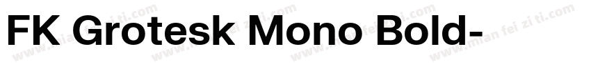 FK Grotesk Mono Bold字体转换
